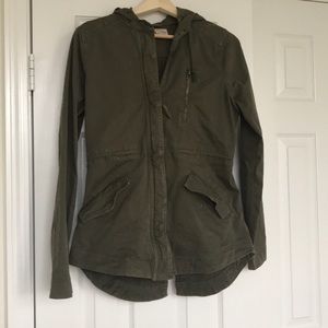 Lucky Brand hooded army surplus jacket